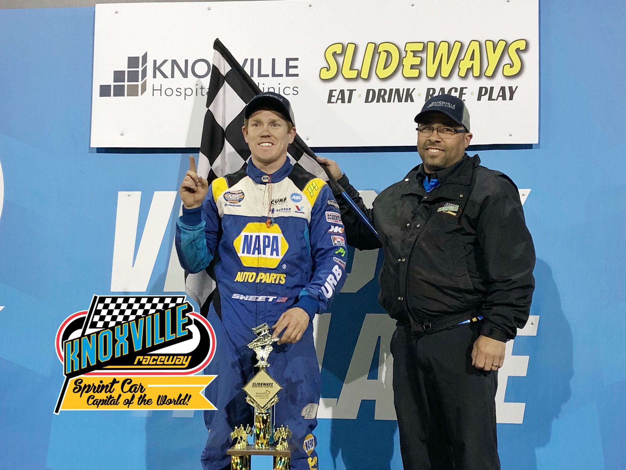 THE NO. 49 NAPA AUTO PARTS TEAM PICKED UP A WIN AT KNOXVILLE RACEWAY SATURDAY NIGHT AND EARNED KSE HARD CHARGER MONDAY AT LAWRENCEBURG SPEEDWAY