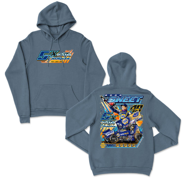 5x WoO Champion Hoodie - Indigo Blue – Brad Sweet Racing