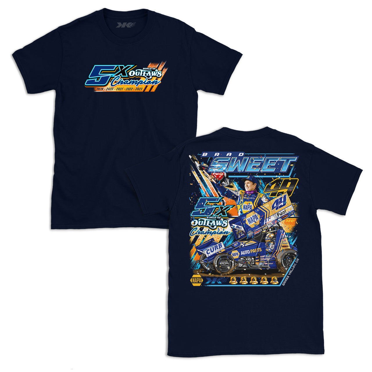 5x WoO Champion T-Shirt - Navy