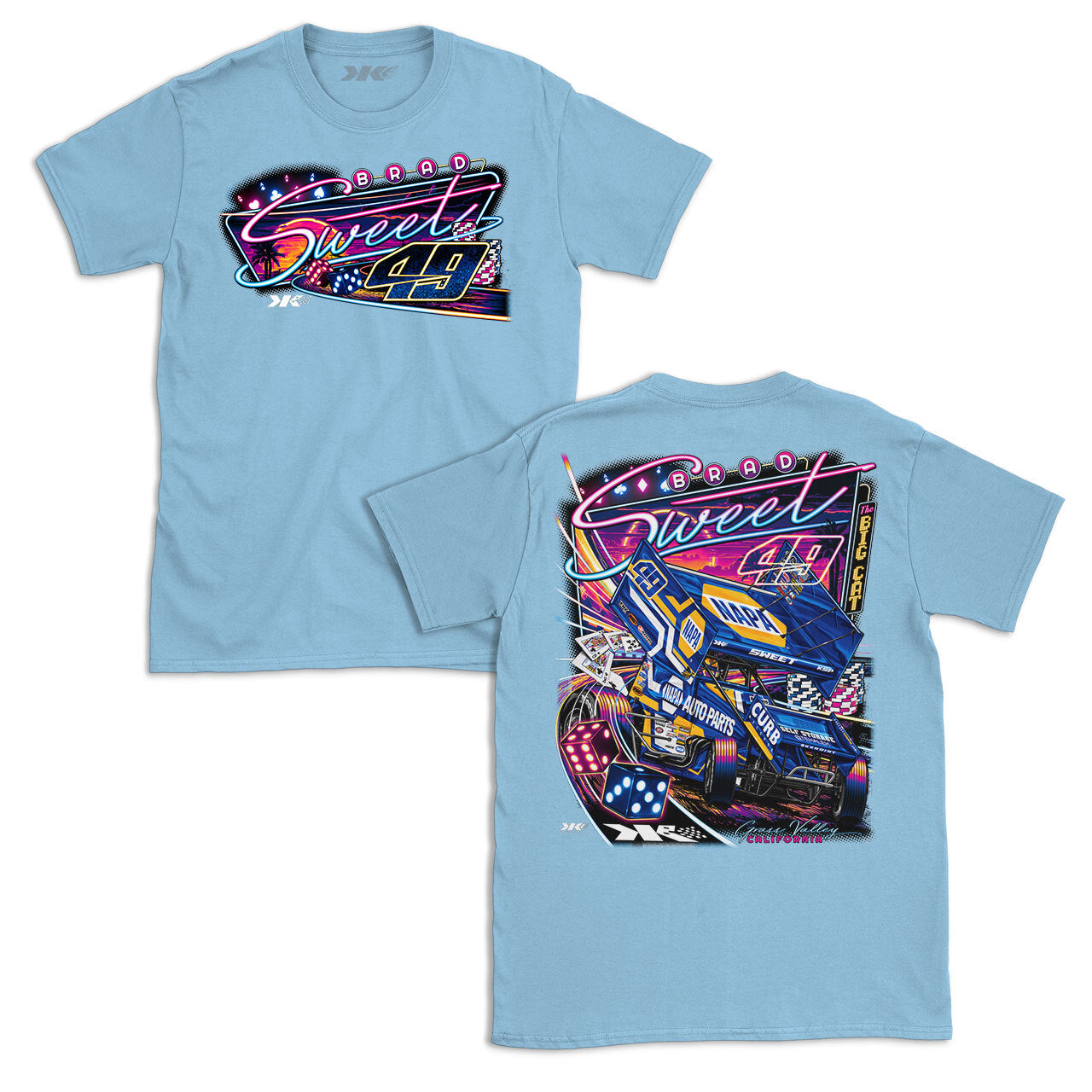 Youth Casino Cruisin' - Glow In The Dark T-Shirt - Light Blue