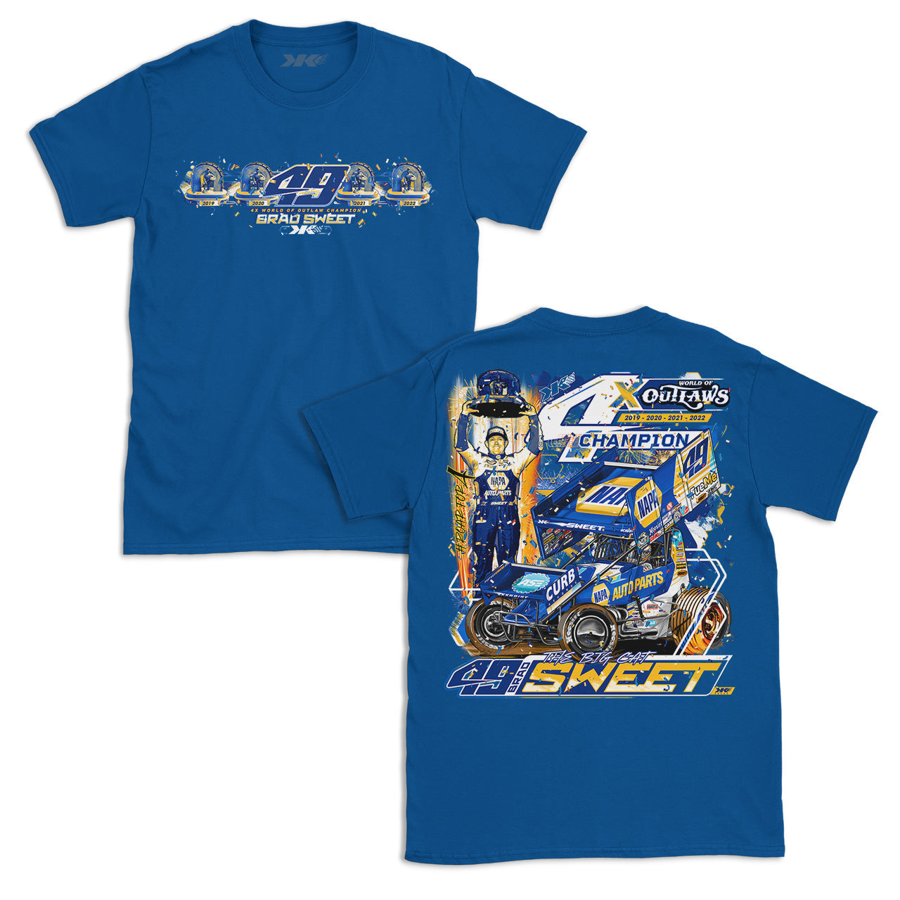 Brad Sweet Roar for Four Champion Design T-Shirt - Royal Blue