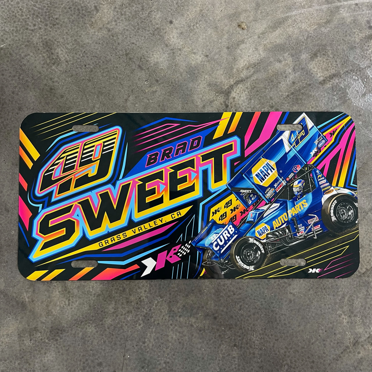 Neon License Plate