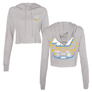 Brad Sweet Torque Crew Crop Long Sleeve Hoodie - Athletic Grey